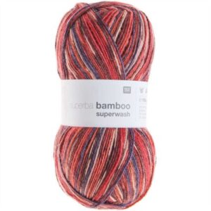 Rico Superba sock red mix 007